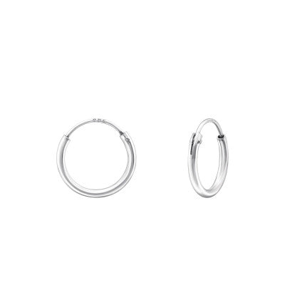 Sterling Silver 10mm Huggie Earring