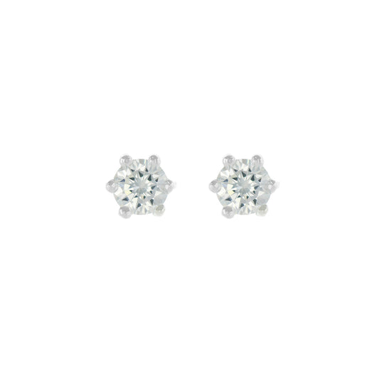 Sterling Silver Round Stud Earrings