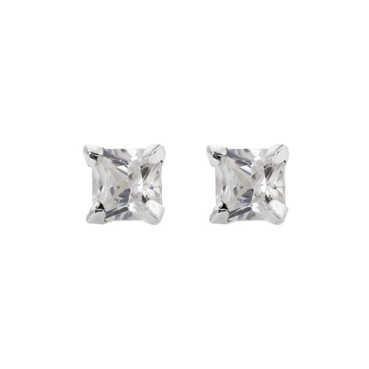 Sterling Silver Square Stud Earrings