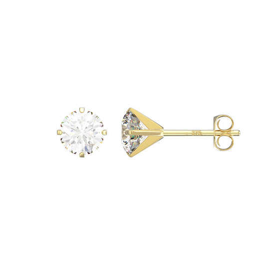 Solid 9ct Gold Round Stud Earring 5mm