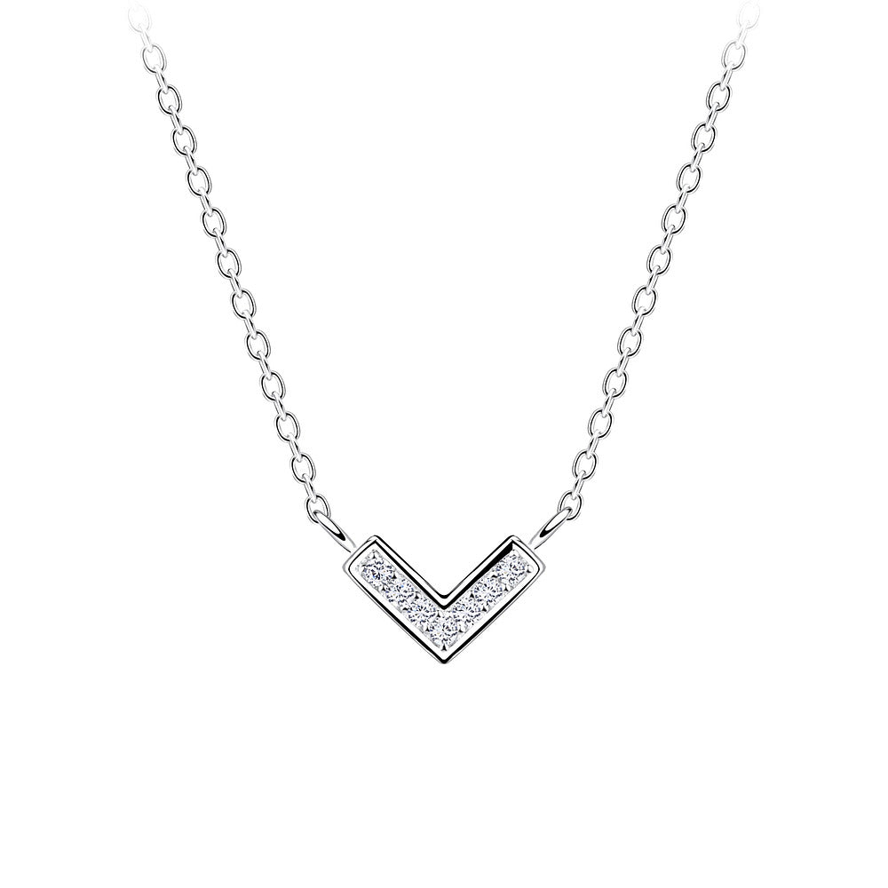 Sterling Silver Chevron Necklace