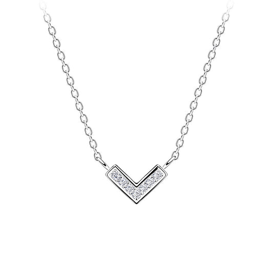 Sterling Silver Chevron Necklace