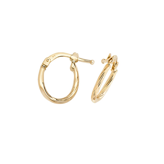 Solid 9ct Gold Hoop Earrings